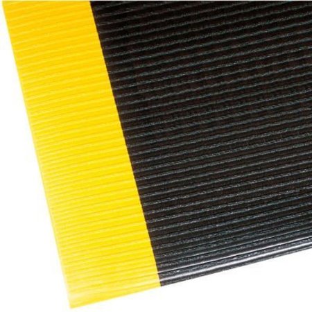 SUPERIOR MFG GROUP, NOTRAX NoTrax Razorback Anti Fatigue Mat 1/2in Thick 2' x 3' Black/Yellow Border 406S0023BY